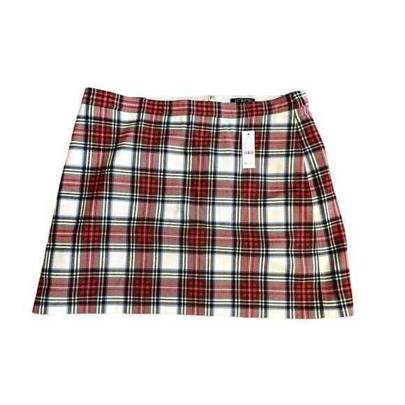 J. Crew Red Plaid A-Line Skirt - Picture 4 of 12